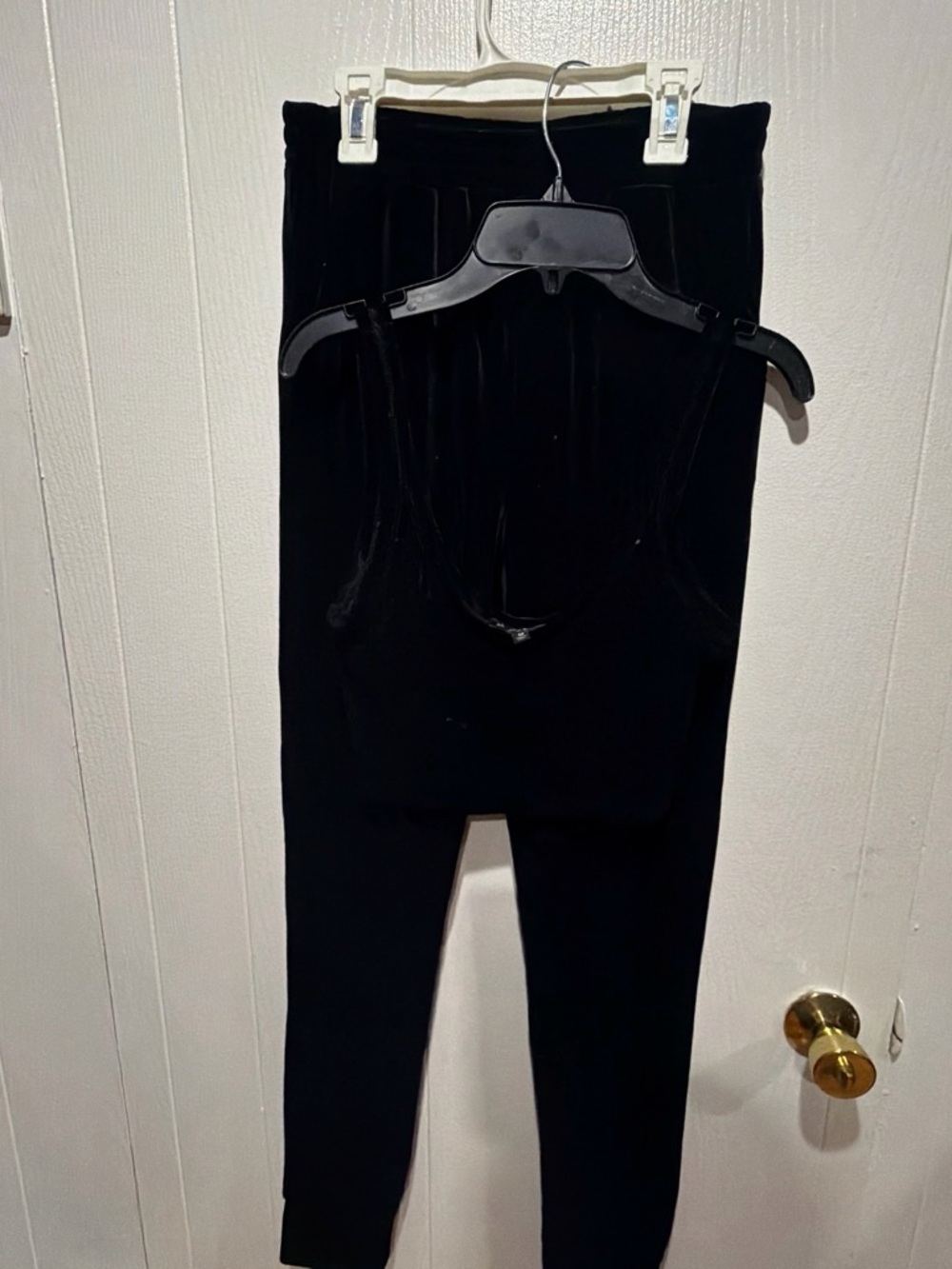Fashion Nova Black Velvet Leggings